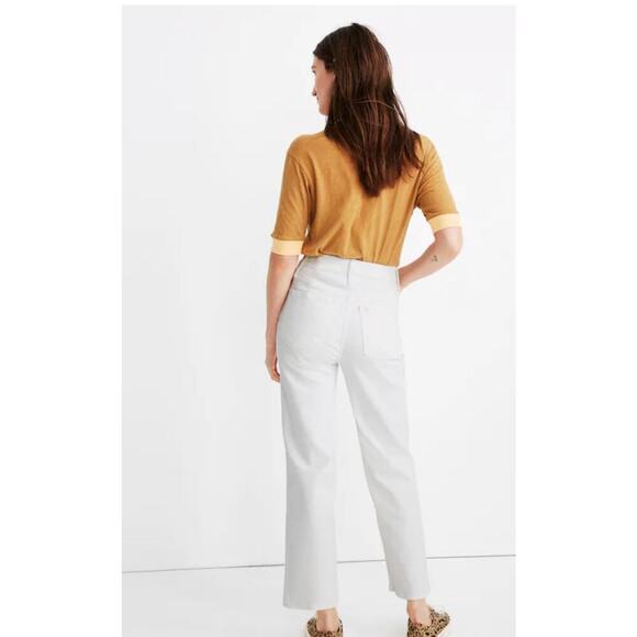 Madewell Slim Wide-Leg Jeans in Tile White - Picture 2 of 12